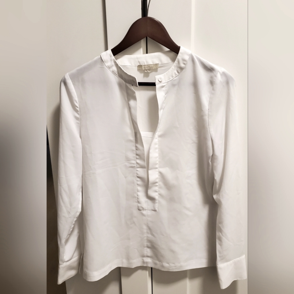 Joan Vass Studio- White blouse Sz. Small